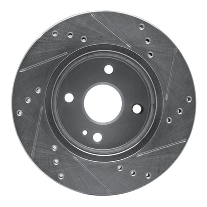 R1 Concepts R1 11-15 Mazda 2 (Mexico) Front Left Drilled & Slotted Silver Brake Rotor