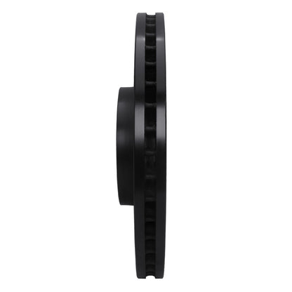 R1 Concepts R1 99-04 Audi S6 Front Left Drilled & Slotted Black Brake Rotor