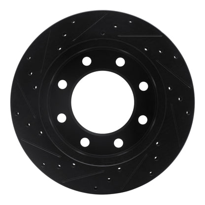 R1 Concepts R1 99-20 Cadillac DeVille Front Right Drilled & Slotted Black Brake Rotor