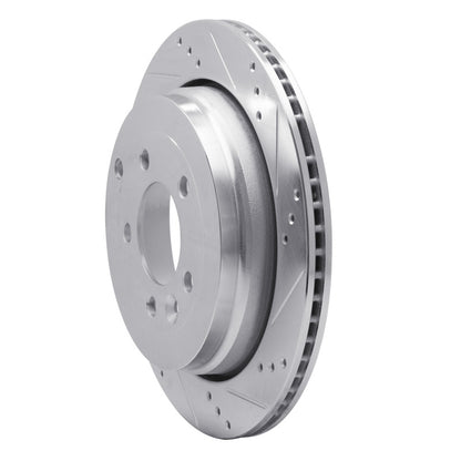 R1 Concepts R1 05-07 Land Rover LR3 Rear Right Drilled & Slotted Silver Brake Rotor