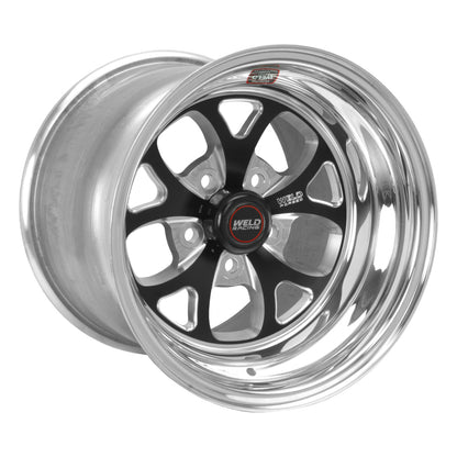 Weld S76 15x10.33 / 5x120mm BP / 7.5in BS Black Wheel (Low Pad) - Non-Beadlock