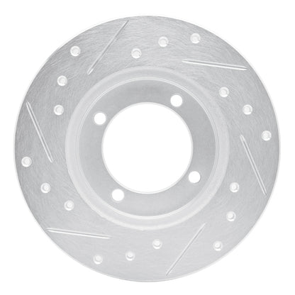 R1 Concepts R1 88-93 Ford Festiva Front Right Drilled & Slotted Silver Brake Rotor
