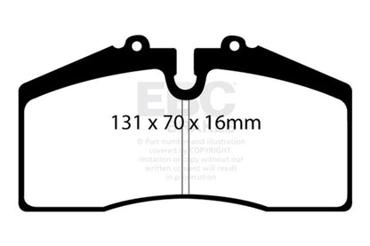 EBC 05+ Ford Saleen Mustang Brembo front calipers Yellowstuff Front Brake Pads