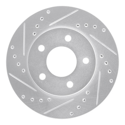 R1 Concepts R1 01-07 Buick Rendezvous Front Left Drilled & Slotted Silver Brake Rotor