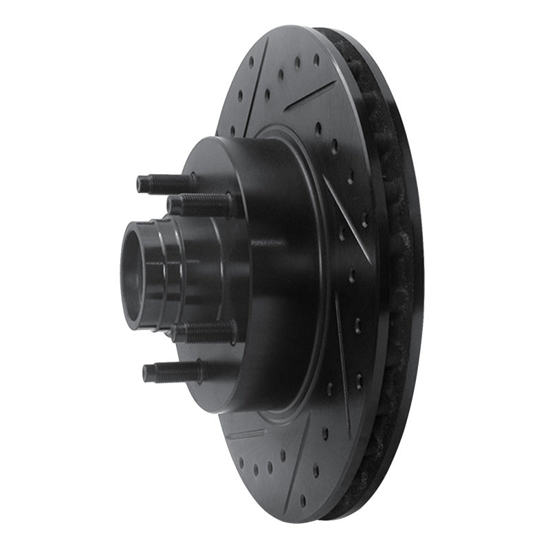 R1 Concepts R1 95-11 Ford Explorer Front Left Drilled & Slotted Black Brake Rotor