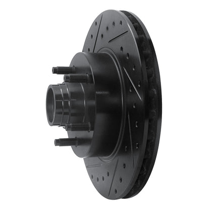 R1 Concepts R1 95-11 Ford Explorer Front Left Drilled & Slotted Black Brake Rotor