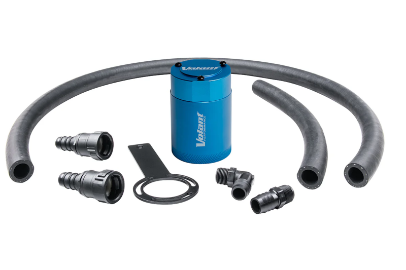 Volant 18-25 Jeep Wrangler/Gladiator JLU/JL/JT 3oz Aluminum Oil Catch Can w/Mounting Bracket - Blue
