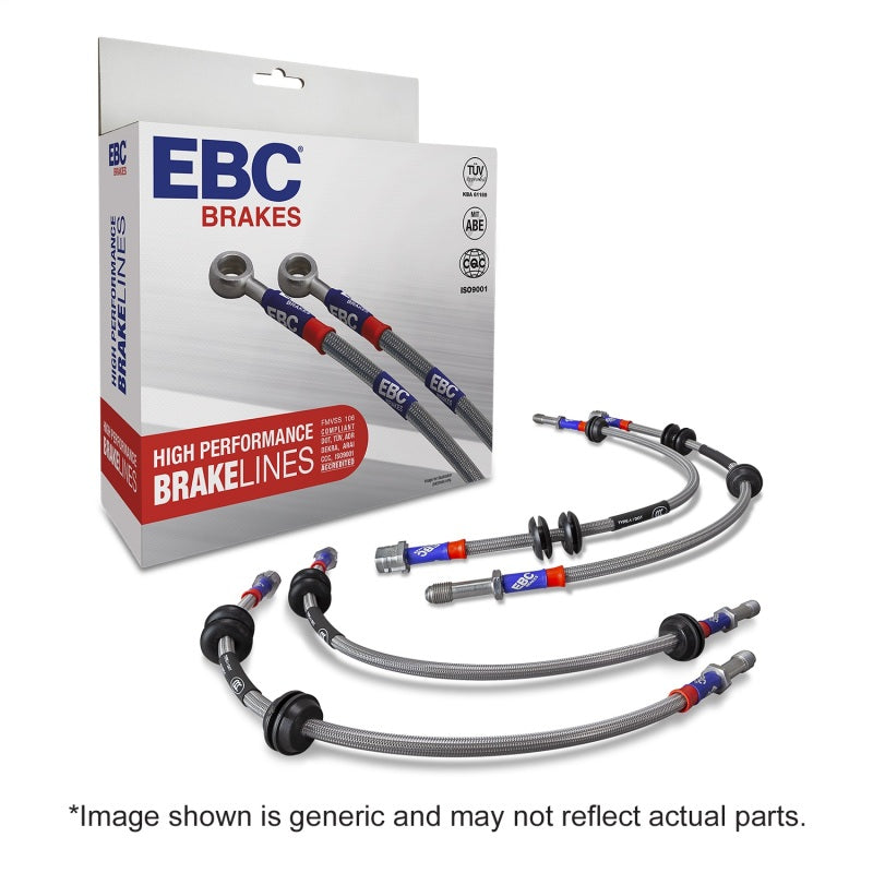 EBC 08-13 Chevrolet Silverado 1500 (2WD) (w/Rear Rotors & 4in Ext) Stainless Steel Brake Line Kit