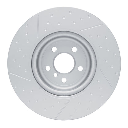 DFC 20-25 BMW M340i Right Rear GeoSPEC Coated Rotor - Dimpled and Slotted