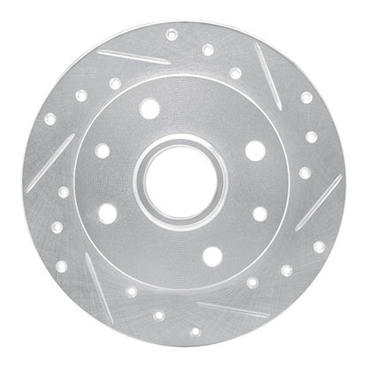 R1 Concepts R1 1981-1985 Mazda RX-7 Rear Right Drilled & Slotted Silver Brake Rotor