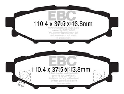 EBC Racing 17-23 Subaru Impreza 2.0L Rear RP-1 Brake Pads