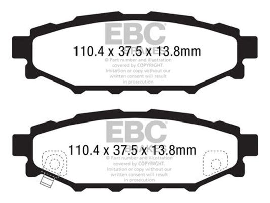 EBC Racing 17-23 Subaru Impreza 2.0L Rear RP-1 Brake Pads