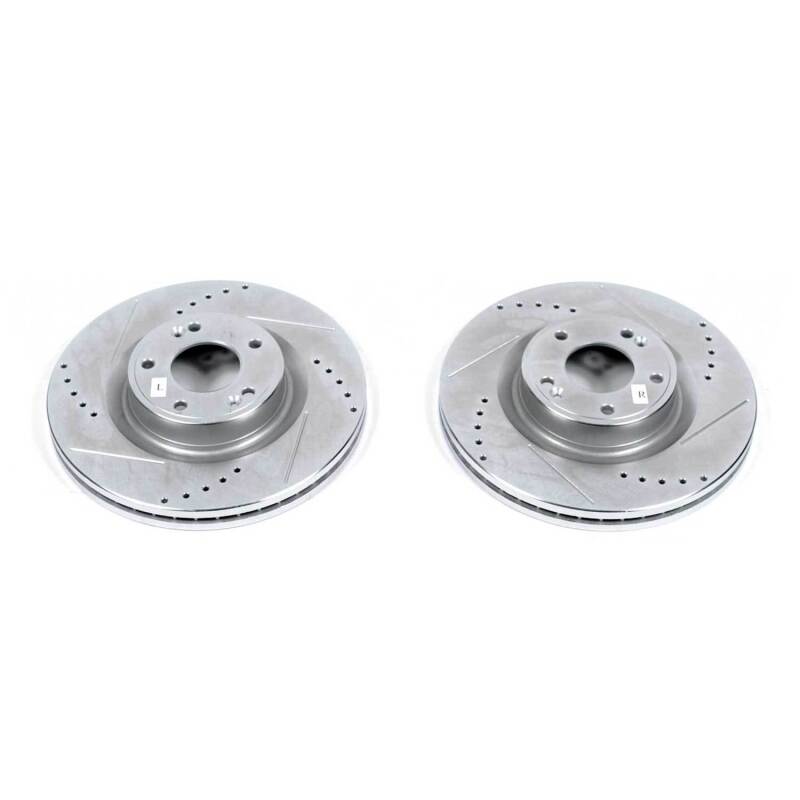 PowerStop Power Stop 10-16 Hyundai Genesis Coupe Front Evolution Drilled & Slotted Rotors - Pair