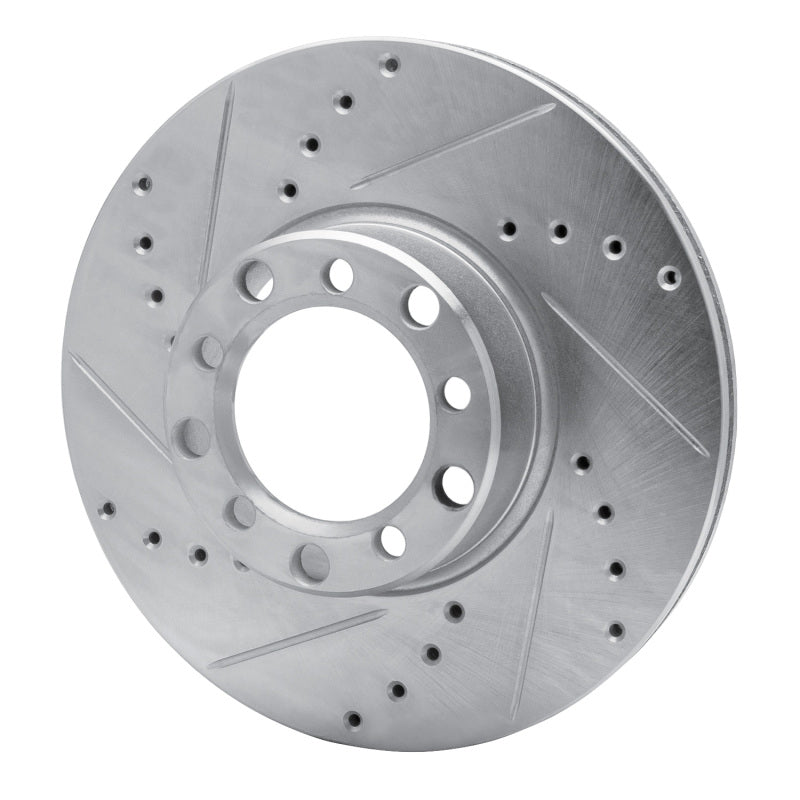 R1 Concepts R1 72-80 Mercedes-Benz 450SE Front Left Drilled & Slotted Silver Brake Rotor