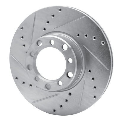 R1 Concepts R1 72-80 Mercedes-Benz 450SE Front Left Drilled & Slotted Silver Brake Rotor