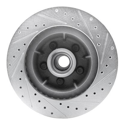 R1 Concepts R1 71-81 Chrysler Town & Country Front Left Drilled & Slotted Silver Brake Rotor