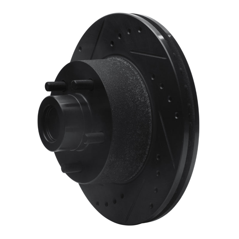 R1 Concepts R1 73-89 Chrysler Imperial Front Left Drilled & Slotted Black Brake Rotor