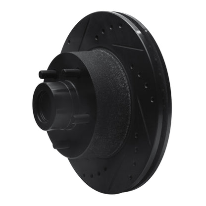 R1 Concepts R1 73-89 Chrysler Imperial Front Left Drilled & Slotted Black Brake Rotor