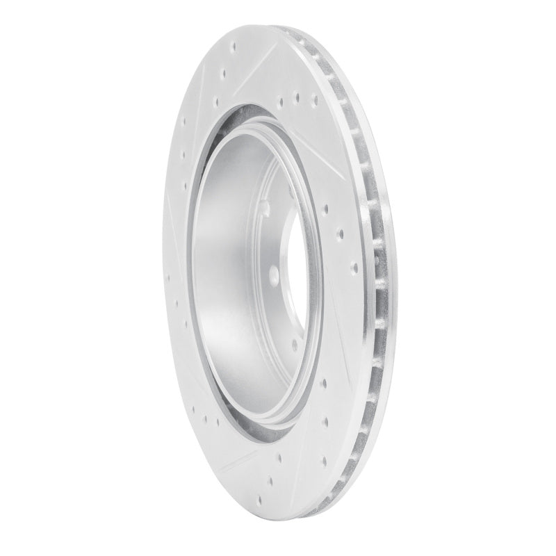 R1 Concepts R1 93-99 Dodge STEALTH Rear Right Drilled & Slotted Silver Brake Rotor