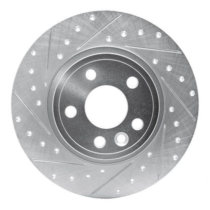 R1 Concepts R1 15-20 Jaguar E-Pace Rear Left Drilled & Slotted Silver Brake Rotor