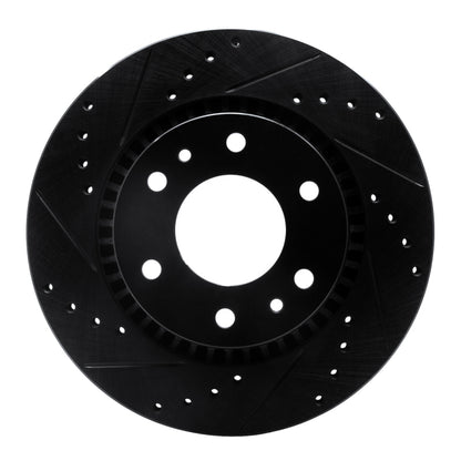 R1 Concepts R1 06-09 Buick Rainier Front Left Drilled & Slotted Black Brake Rotor