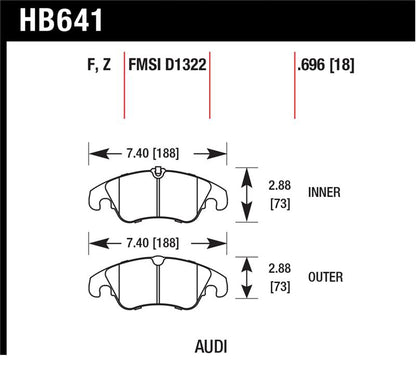 Hawk Performance Hawk 2009-2014 Audi A4 HPS 5.0 Front Brake Pads