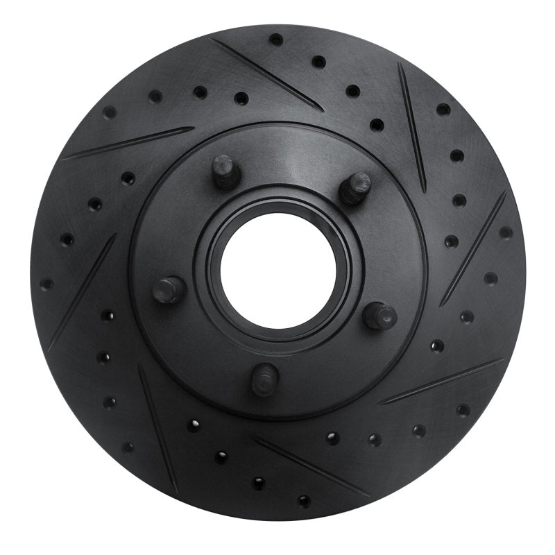 R1 Concepts R1 95-97 Ford Ranger (USA/Canada) Front Right Drilled & Slotted Black Brake Rotor