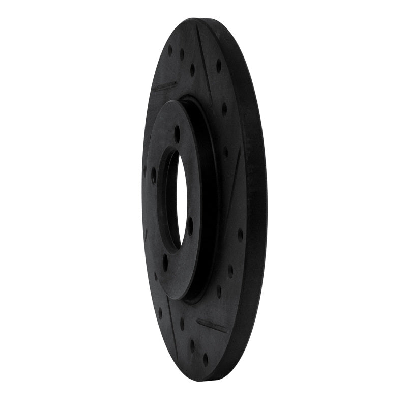 R1 Concepts R1 80-83 Toyota Corolla (US/Canada) Front Right Drilled & Slotted Black Brake Rotor