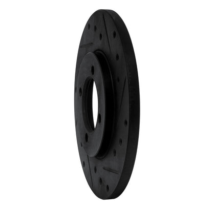 R1 Concepts R1 80-83 Toyota Corolla (US/Canada) Front Right Drilled & Slotted Black Brake Rotor