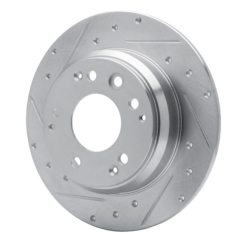 R1 Concepts R1 91-99 Acura Legend Rear Left Drilled & Slotted Silver Brake Rotor