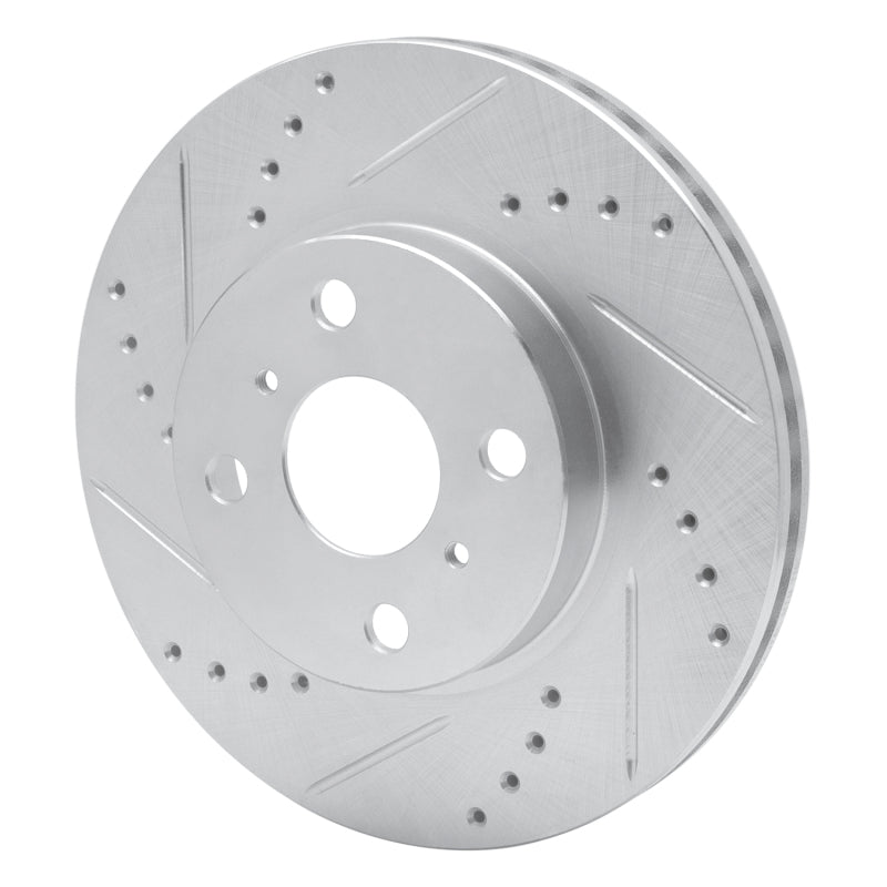 R1 Concepts R1 06-19 Scion IQ Front Left Drilled & Slotted Silver Brake Rotor