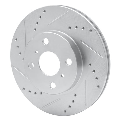 R1 Concepts R1 06-19 Scion IQ Front Left Drilled & Slotted Silver Brake Rotor