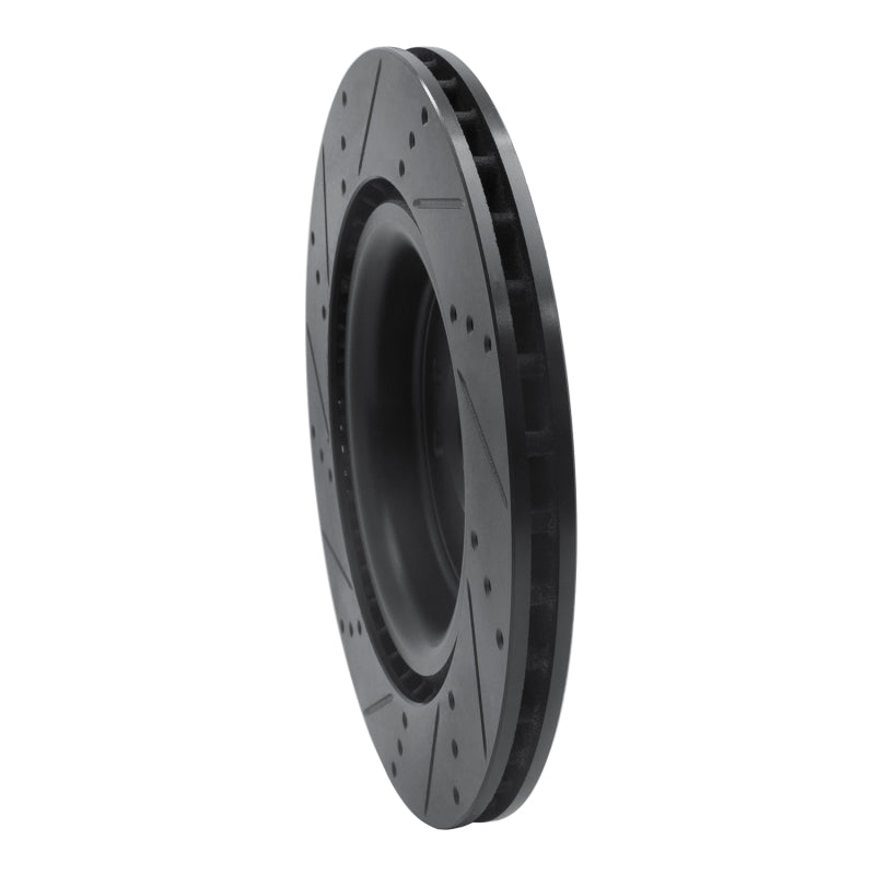 R1 Concepts R1 14-24 Land Rover Range Rover Sport Rear Right Drilled & Slotted Black Brake Rotor