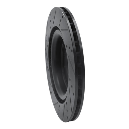 R1 Concepts R1 14-24 Land Rover Range Rover Sport Rear Right Drilled & Slotted Black Brake Rotor