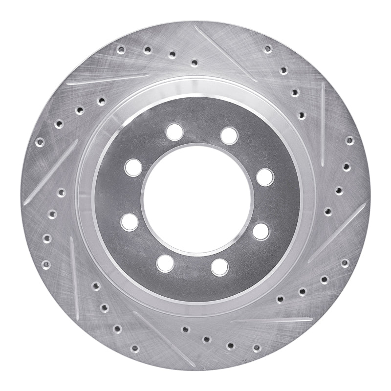 R1 Concepts R1 75-94 Ford E-350 Econoline Front Right Drilled & Slotted Silver Brake Rotor