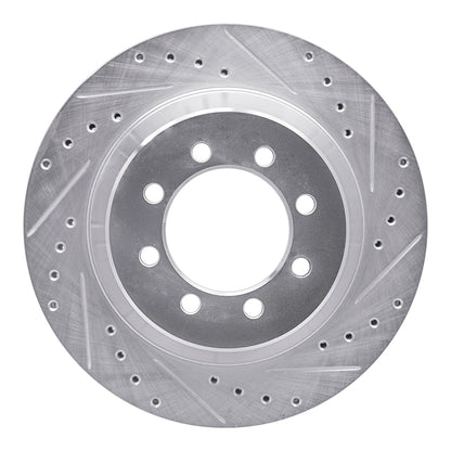 R1 Concepts R1 75-94 Ford E-350 Econoline Front Right Drilled & Slotted Silver Brake Rotor