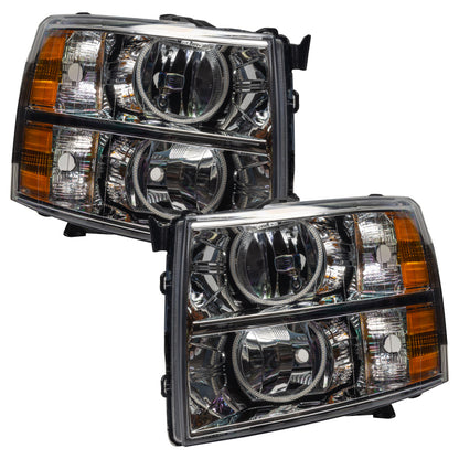 ORACLE Lighting Oracle 07-13 Chevrolet Silverado SMD HL - Round Style - ColorSHIFT w/o Controller