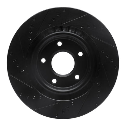 R1 Concepts R1 05-13 Cadillac XLR Front Right Drilled & Slotted Black Brake Rotor