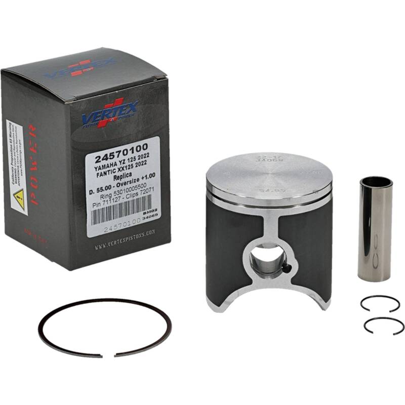 Vertex Pistons Vertex Piston 2023 Fantic Motor XE 125 125cc +1.00mm Oversized Cast Replica Piston Kit