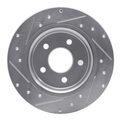 R1 Concepts R1 04-13 Volvo V50 Rear Right Drilled & Slotted Silver Brake Rotor