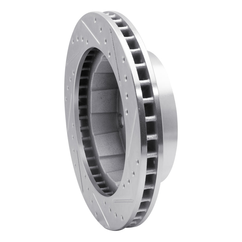R1 Concepts R1 80-94 Ford F-250 4WD (Excl Super Duty) Front Left Drilled & Slotted Silver Brake Rotor
