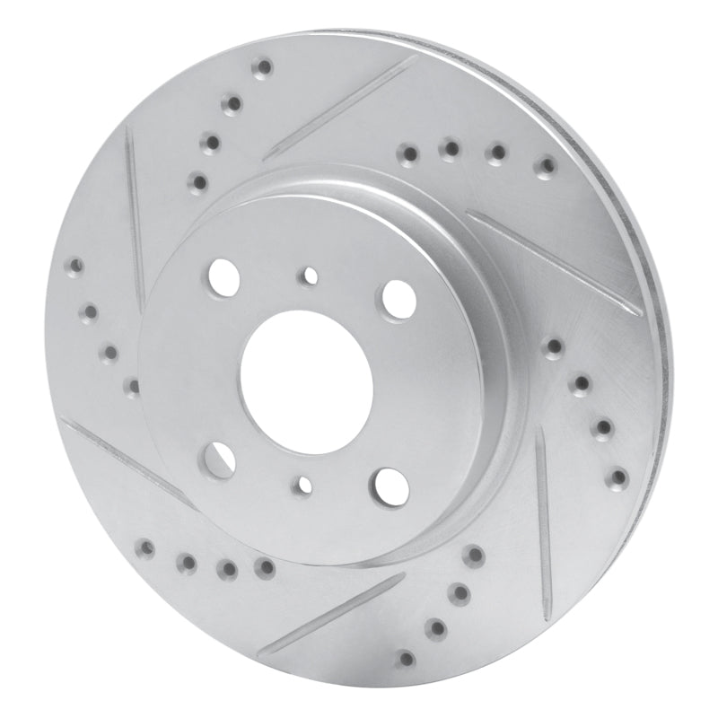R1 Concepts R1 01-03 Toyota Prius Front Left Drilled & Slotted Silver Brake Rotor