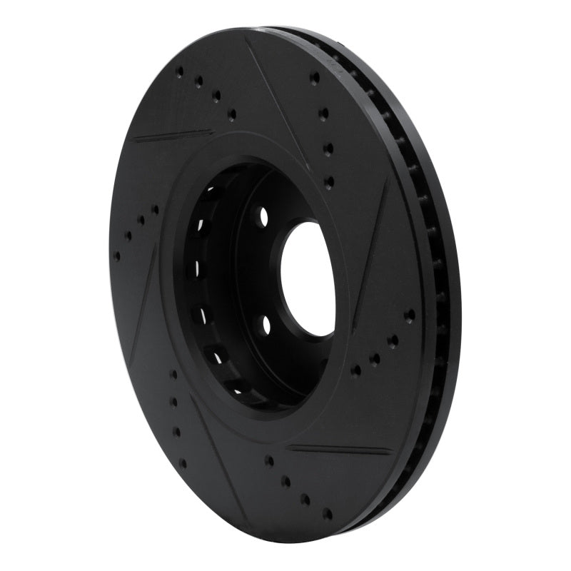 R1 Concepts R1 16-25 Mazda CX-5 Front Left Drilled & Slotted Black Brake Rotor