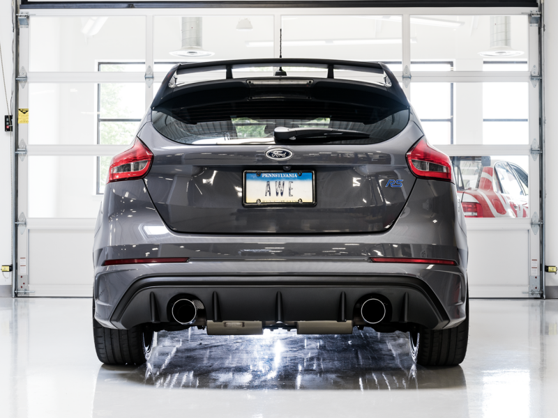 AWE Tuning Ford Focus RS SwitchPath Cat-Back Exhaust - Chrome Silver Tips