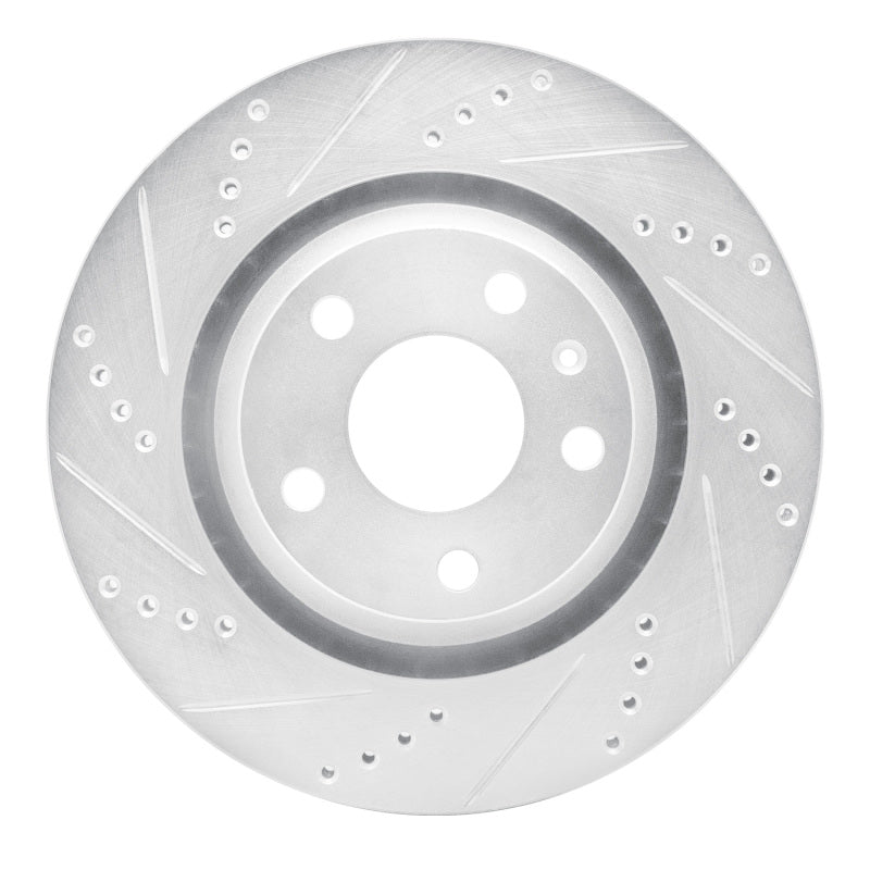 R1 Concepts R1 08-15 Audi TT Quattro RS Rear Left Drilled & Slotted Silver Brake Rotor