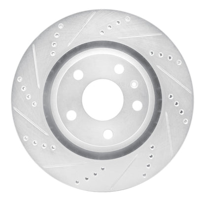 R1 Concepts R1 08-15 Audi TT Quattro RS Rear Left Drilled & Slotted Silver Brake Rotor