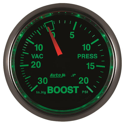 Autometer GS 52mm 30 in Hg/20 psi Mechanical Vacuum/Boost Gauge