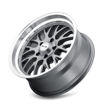 Ridler Wheels Ridler 607 18x8 / 5x120.65 BP / 0mm Offset / 83.82mm Hub Gloss Grey Machined Wheel