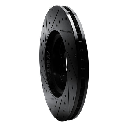 R1 Concepts R1 10-16 Cadillac SRX Front Right Drilled & Slotted Black Brake Rotor