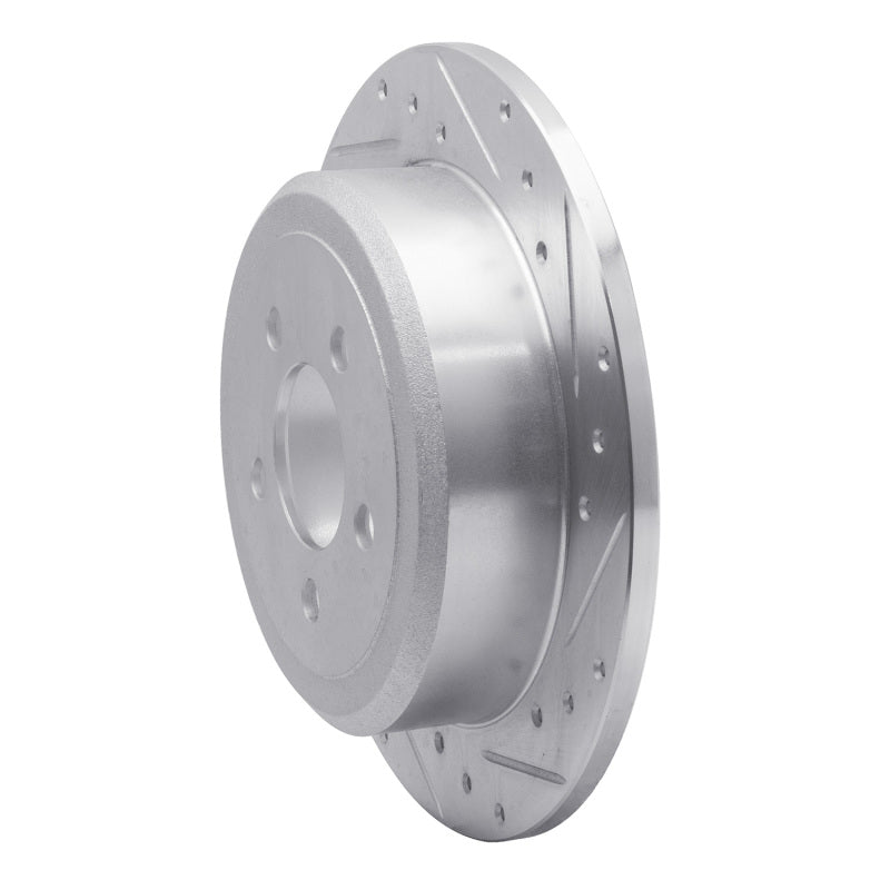 R1 Concepts R1 07-12 Dodge Nitro Rear Right Drilled & Slotted Silver Brake Rotor